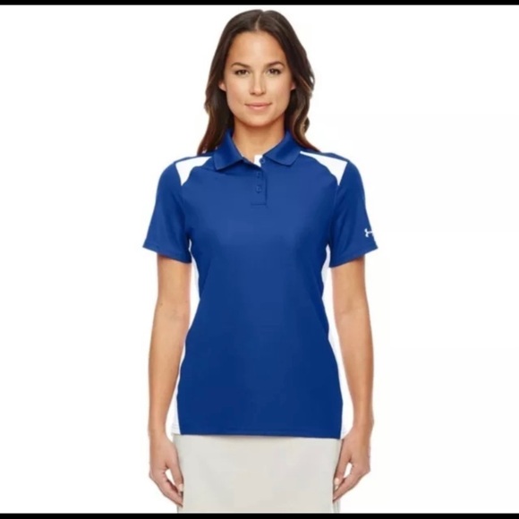 Under Armour Ladies Team Colorblock Golf Polo - Picture 1 of 3